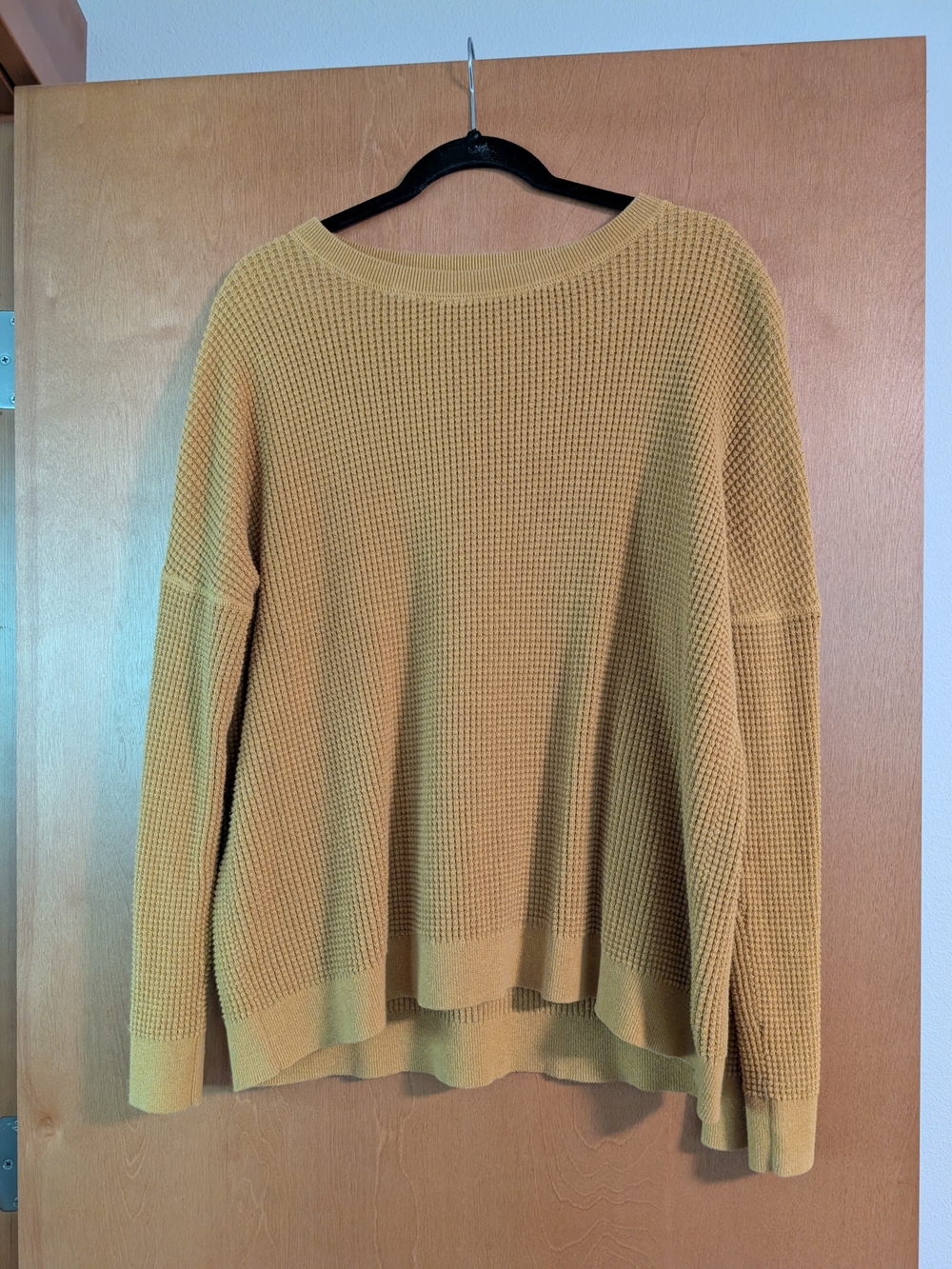 REI Mustard Waffle Knit Women's Sweater